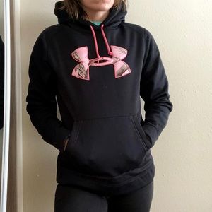 Under Armour Pink Camo Logo Hoodie